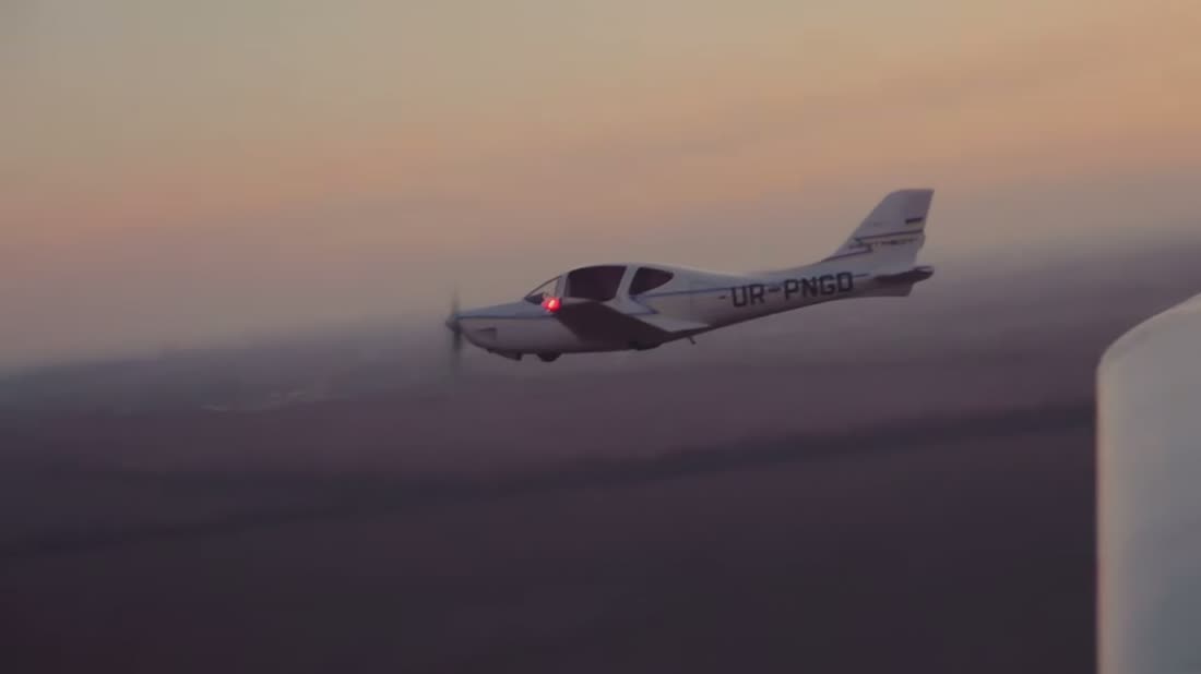 ANG air to air at dusk over Europe